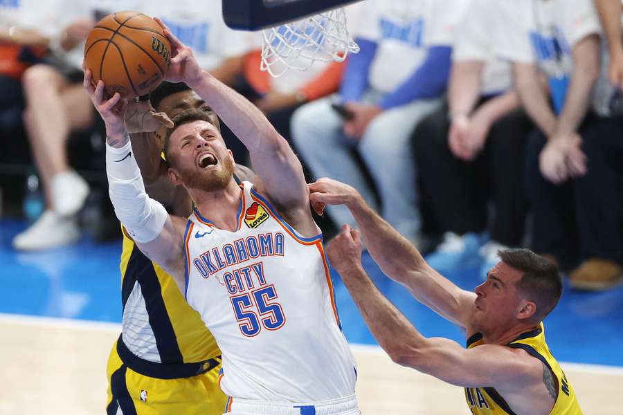 Isaiah Hartenstein steht mit OKC in den Finals der NBA gegen Indiana.