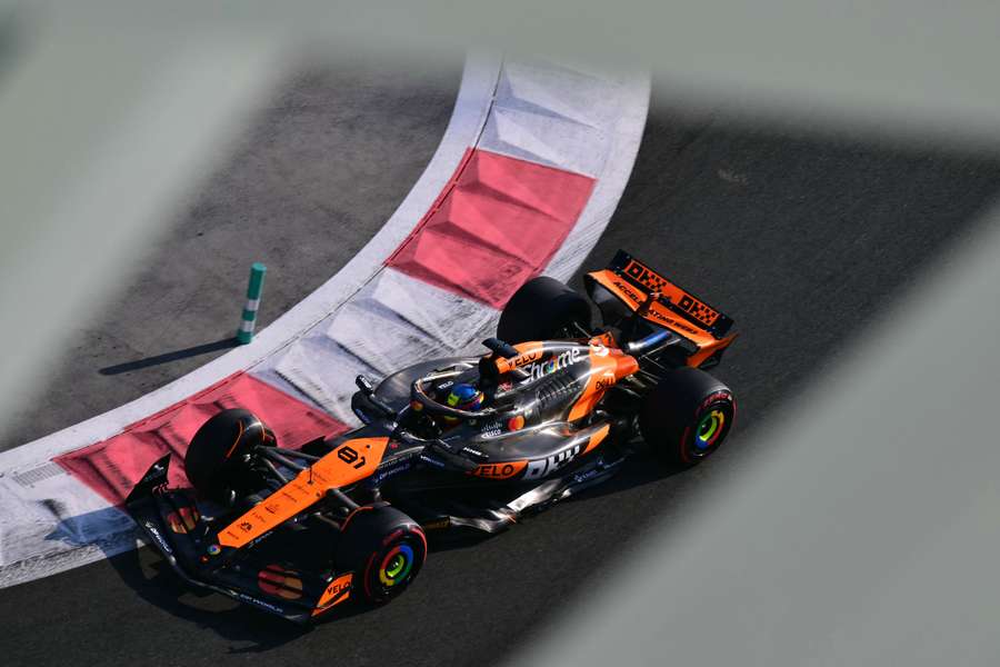 McLaren's Oscar Piastri drives during the third practice session ahead of the Abu Dhabi Grand Prix