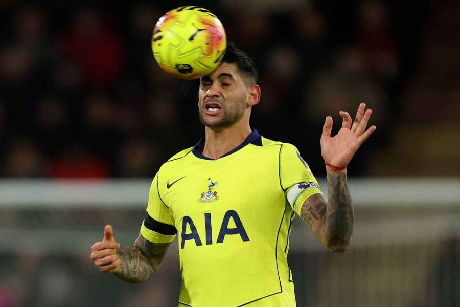 Tottenham Hotspur's Cristian Romero in action Tottenham Hotspur's Cristian Romero in action