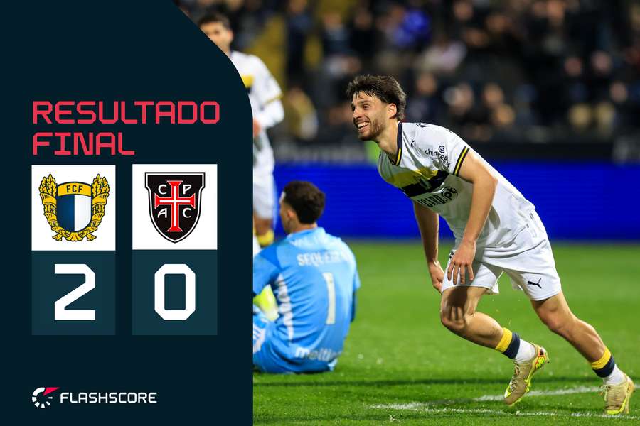 Mathias de Amorim celebra o primeiro golo