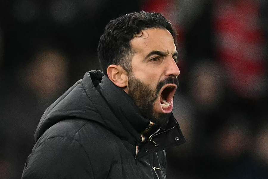 Manchester United head coach Ruben Amorim during the win over Bodo/Glimt