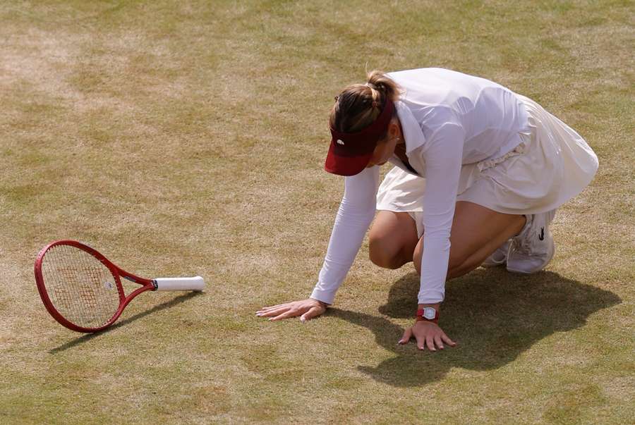 Vekic after her victory Vekic after her victory