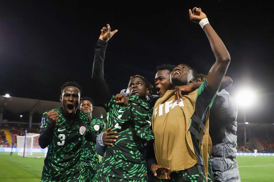 Nigeria players celebrate