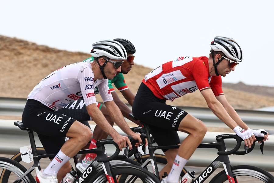 Adam Yates in actie in Oman