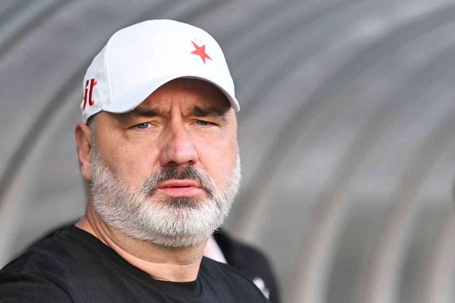 Trenér Slavie Jindřich Trpišovský.