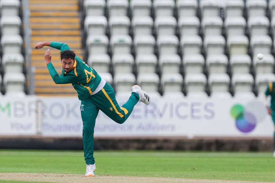 Bjorn Fortuin bowling for South Africa A in England earlier this year. Bjorn Fortuin bowling for South Africa A in England earlier this year.
