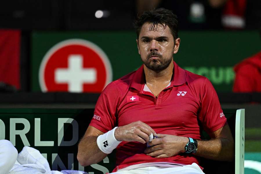 Wawrinka, da Suíça, em partida contra a França