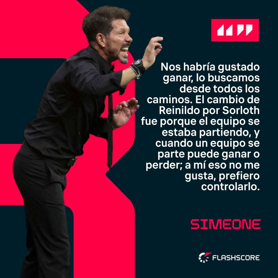 Las declaraciones de Diego Pablo Simeone.