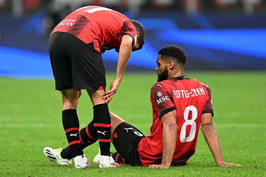 AC Milan's Ruben Loftus-Cheek was injured playing against Dortmund in the Champions League this week