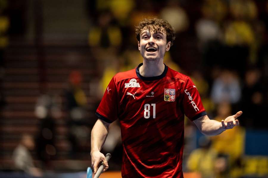Filip Forman na florbalovém MS 2024.