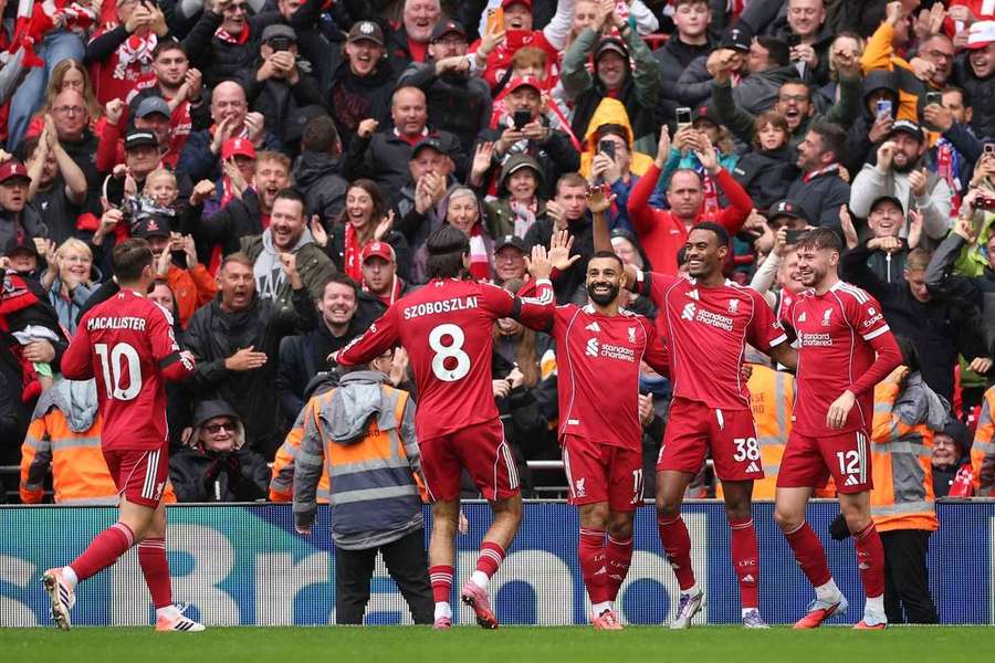Liverpool sa teší z víťazstva v derby.