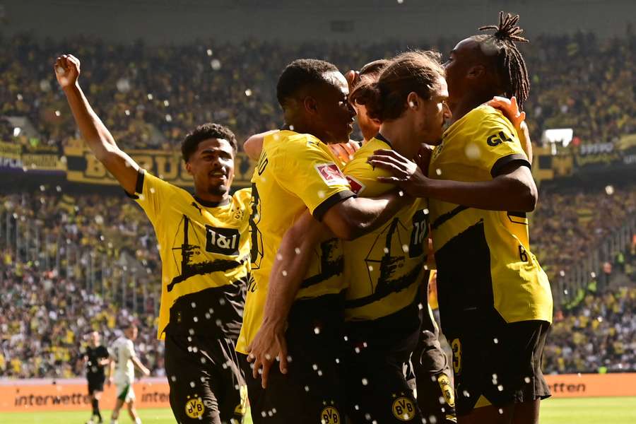 Dortmund viert de 0-2 van Marcel Sabitzer