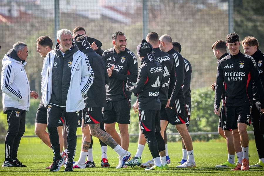 Mourinho à l'entraînement du Benfica
