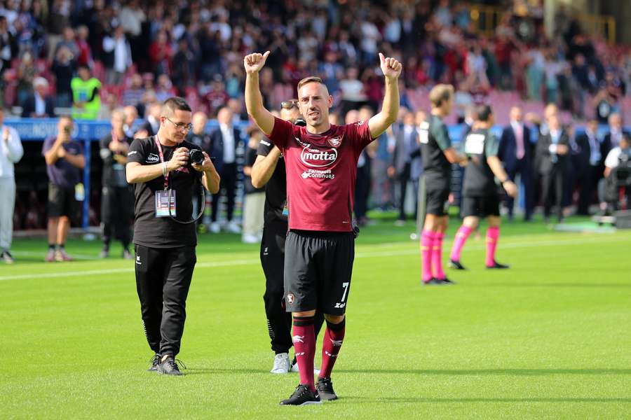 Franck Ribery waved goodbye to professional football this week and appeared on the pitch before the match
