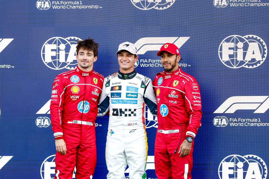 Il podio della pole position Il podio della pole position