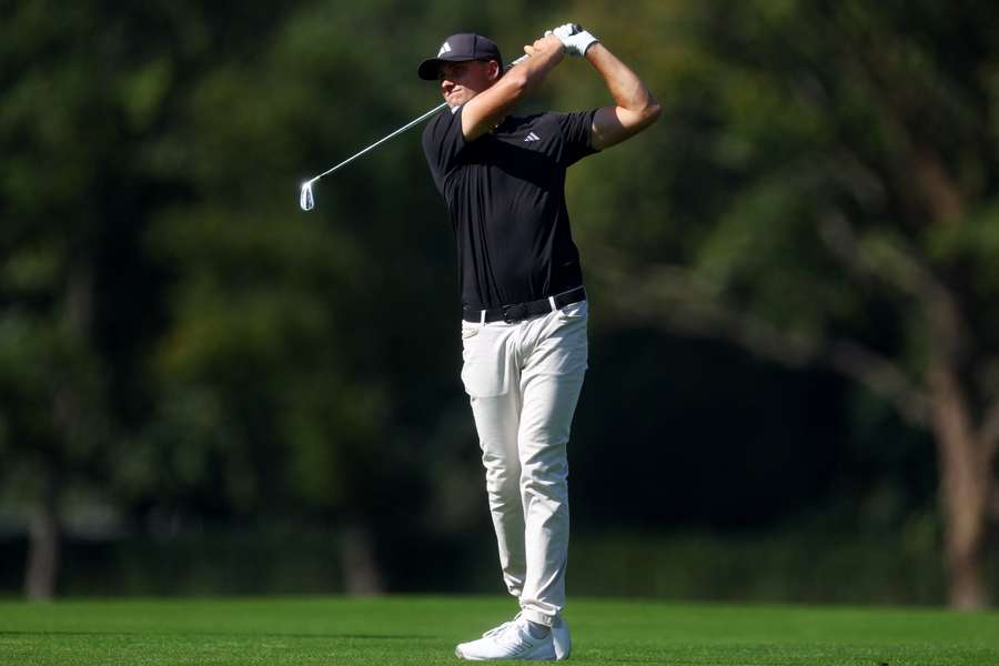 Ludvig Aberg on course at Wentworth