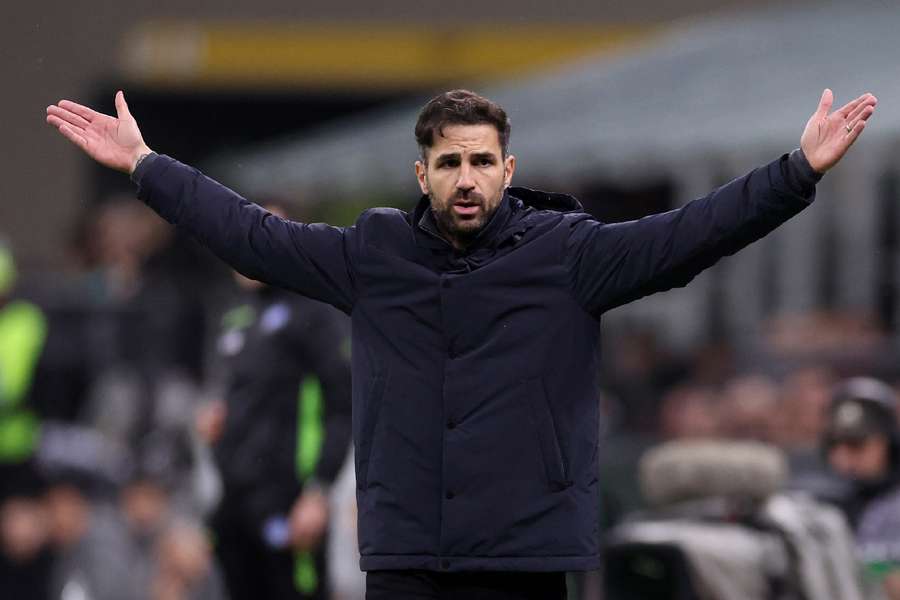 Fabregas on the touchline
