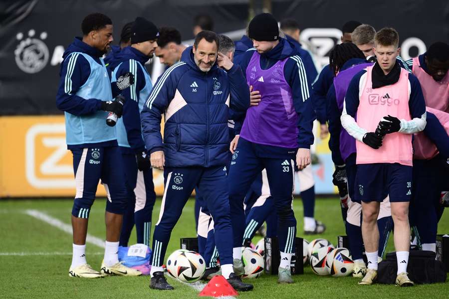 John van 't Schip tijdens de training op vrijdagmiddag