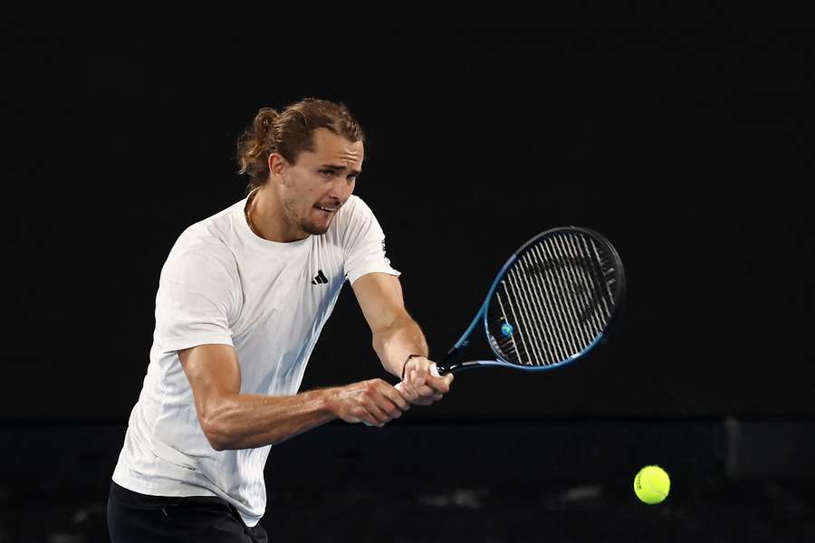 Zverev beim Training in Melbourne