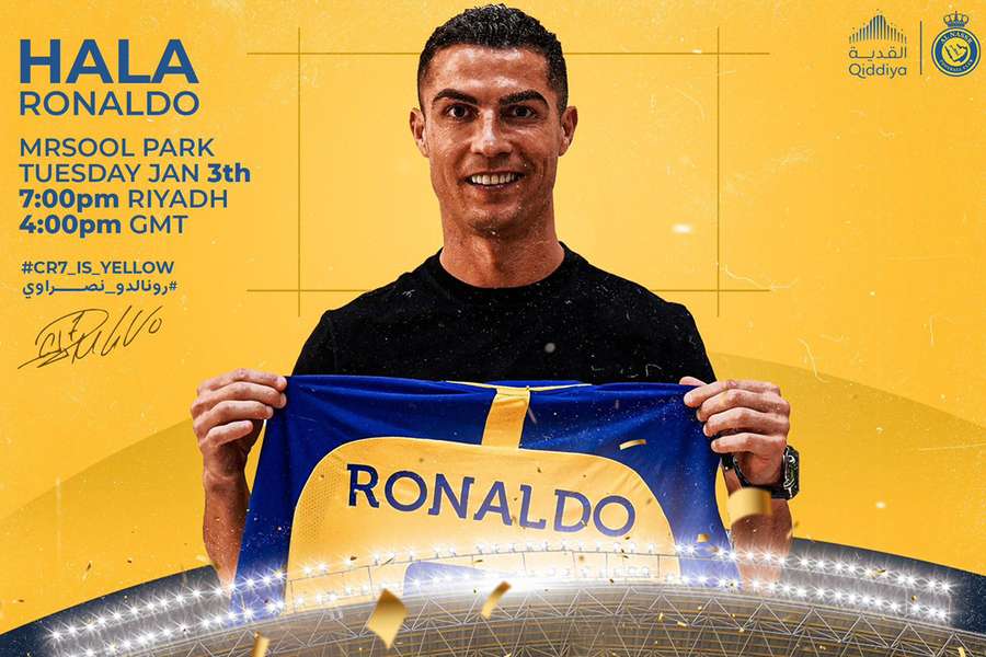 Cristiano Ronaldo zostanie zaprezentowany we wtorek 3 stycznia w Rijadzie