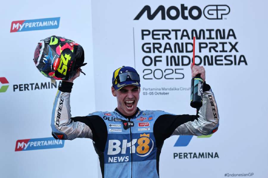 Aldeguer celebrates win 