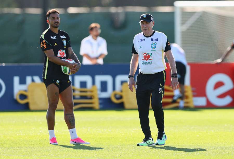 Ancelotti in allenamento
