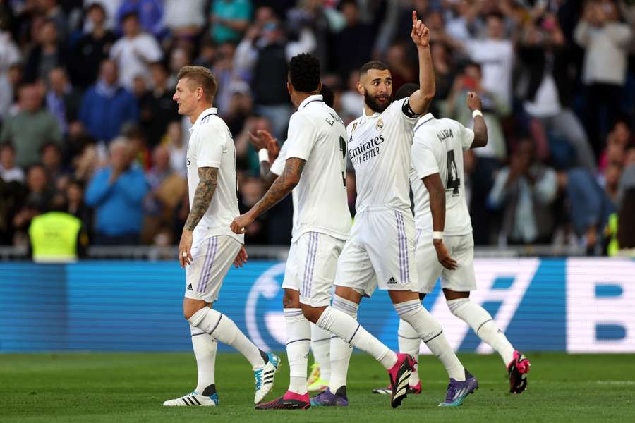 Benzema a inscrit un triplé ce week-end face à Valladolid.