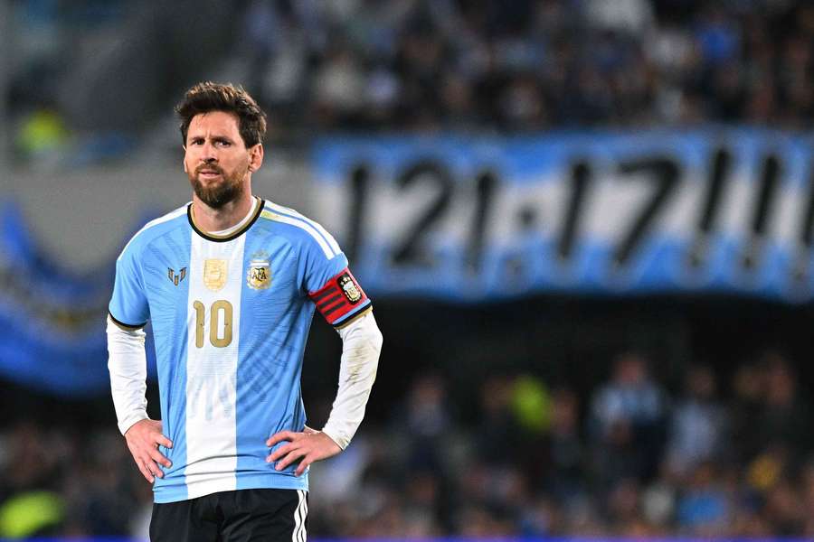 Leo Messi durante a sua despedida da seleção argentina Leo Messi durante a sua despedida da seleção argentina