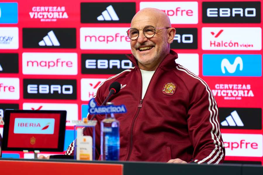 De la Fuente, durante la rueda de prensa previa al duelo ante Egipto