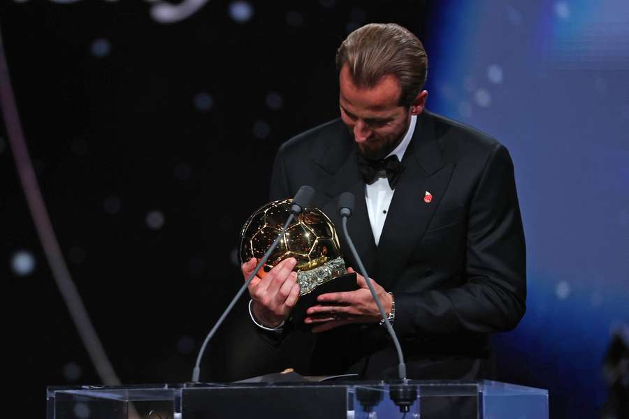 Kane with the Ballon d'Or on Monday night