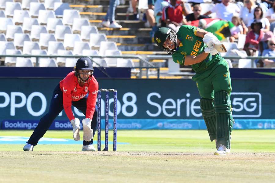 South Africa's Ayabonga Khaka delivers a ball