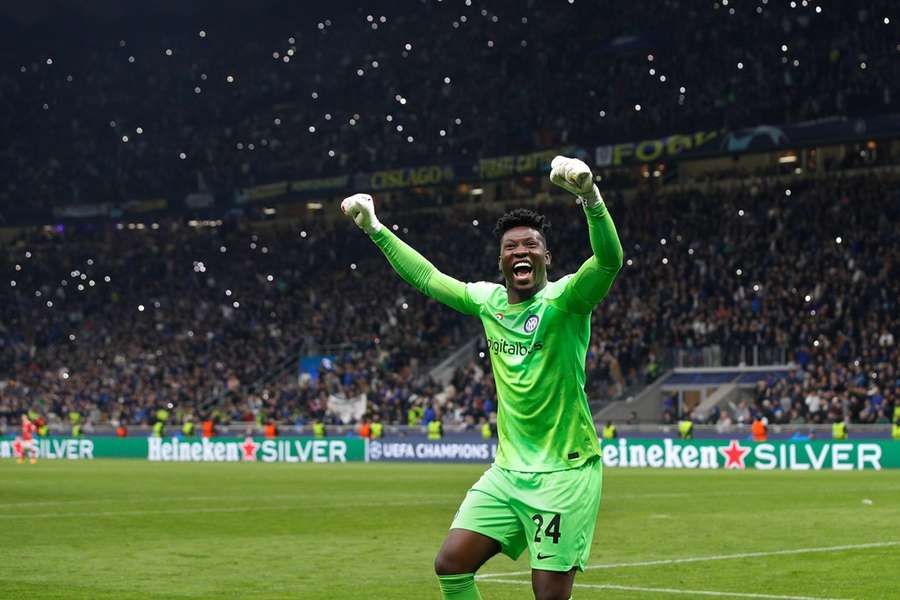 Onana, sărbătorind calificarea în semifinalele UCL