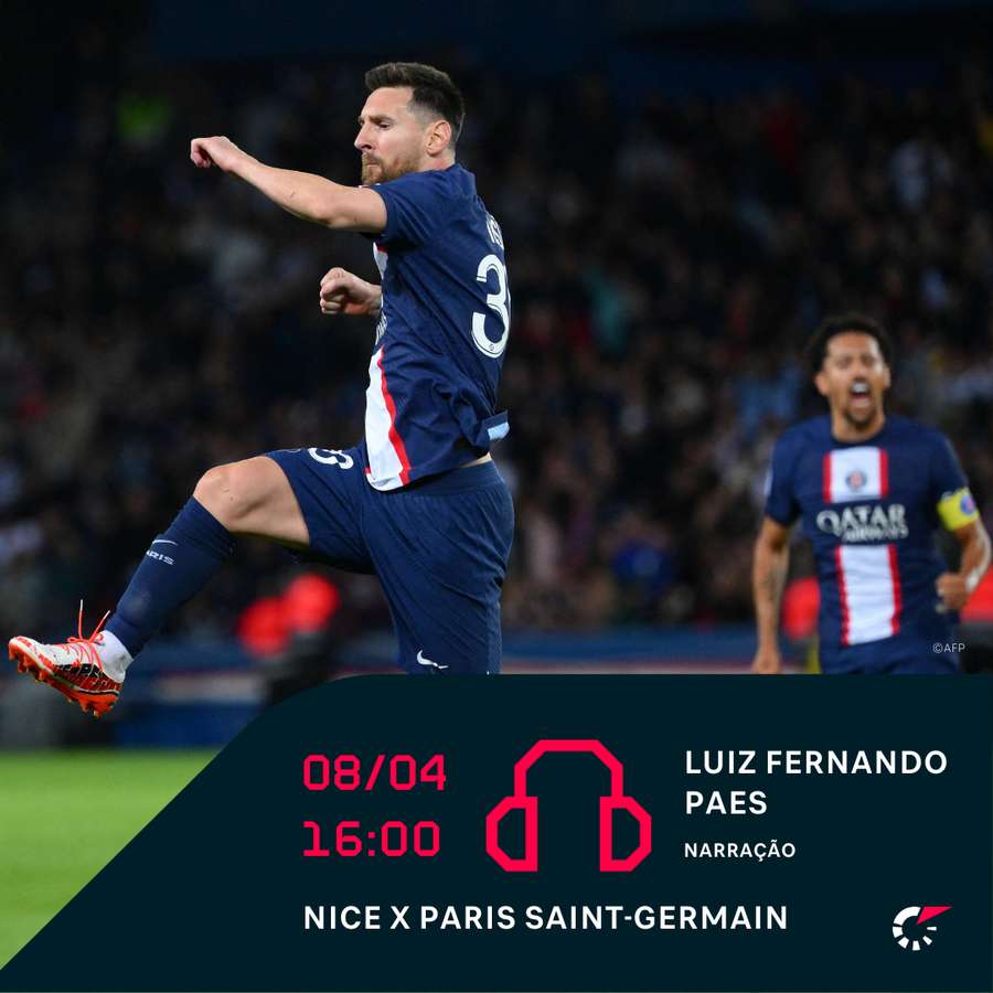 O Flashscore acompanha Nice x PSG ao vivo e com narração