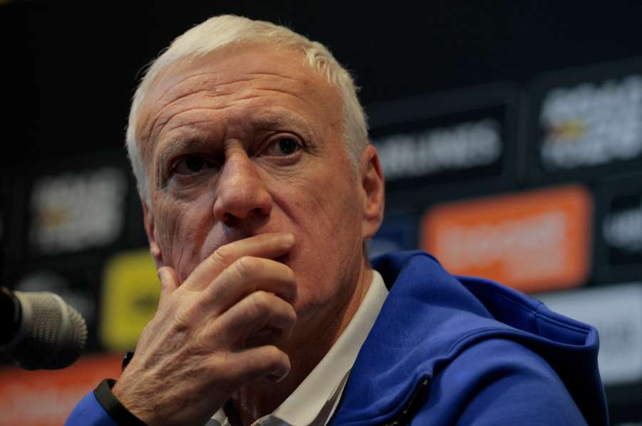 Didier Deschamps en conférence de presse lors de la trêve internationale du mois de mars. Didier Deschamps en conférence de presse lors de la trêve internationale du mois de mars.