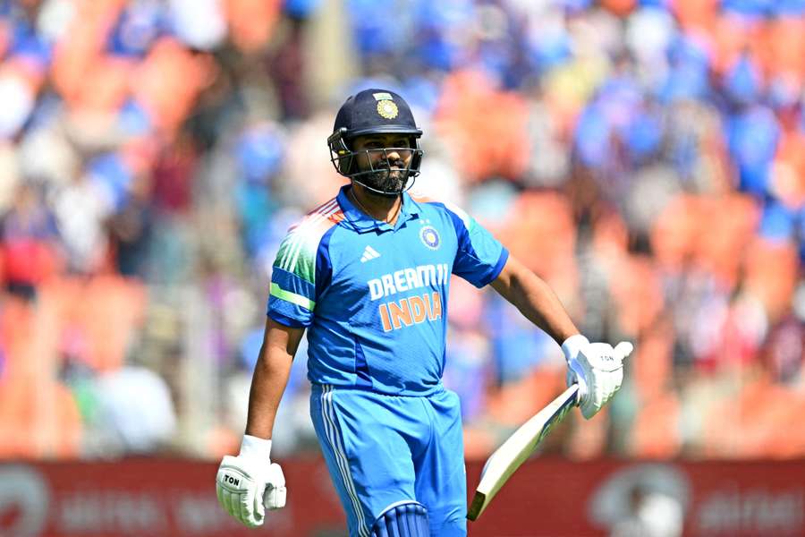 Rohit Sharma in action for India.