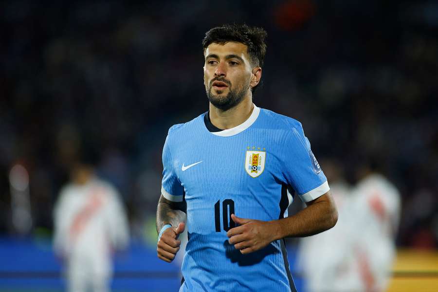 Arrascaeta marcou um dos gols da seleção uruguaia contra o Peru, na última rodada das Eliminatórias