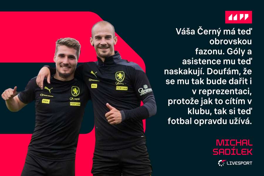 Michal Sadílek o spoluhřáči z Twente Václavu Černém.
