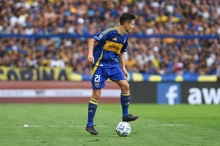 Ander Herrera, en el último partido de Boca Juniors.