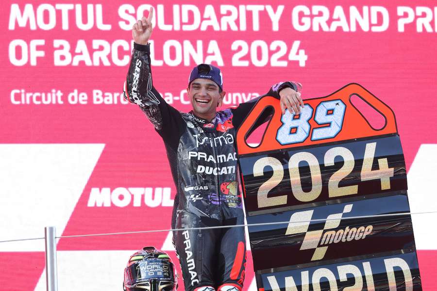 Jorge Martín, tras proclamarse campeón del mundo de Motogp en Barcelona