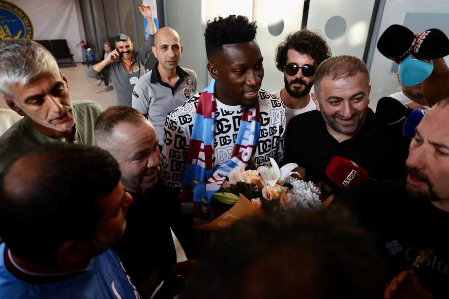 Andre Onana arriving in Trabzon today