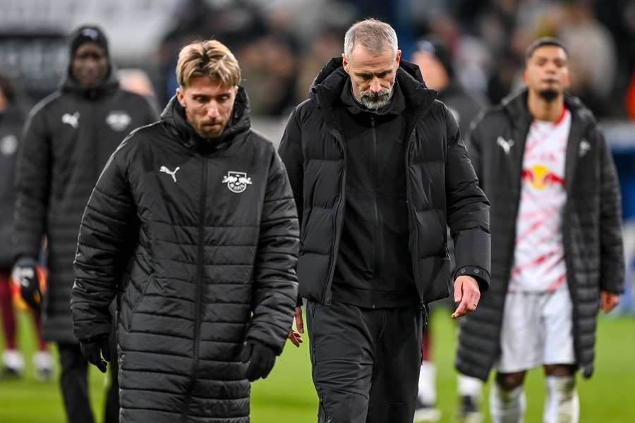 Kevin Kampl (l.) und Marco Rose (M.).