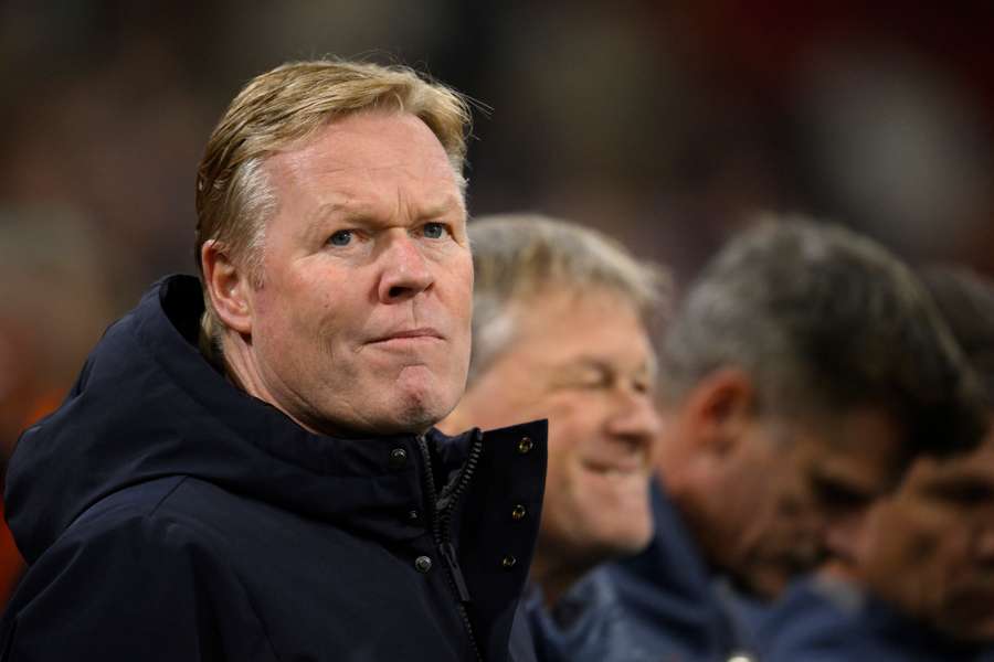 Netherlands manager Ronald Koeman before the World Cup qualifier against Lithuania