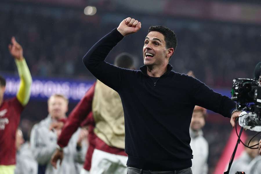 Mikel Arteta sărbătorește calificarea lui Arsenal în finala Champions League