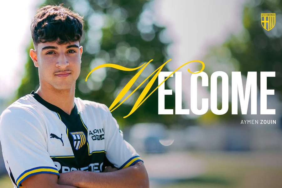 Aymen Zouin foi apresentado pelo Parma na semana passada Aymen Zouin foi apresentado pelo Parma na semana passada