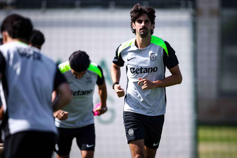 Francisco Trincão no treino do Sporting
