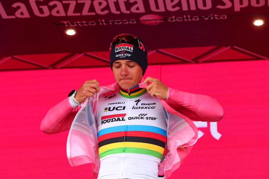 Remco Evenepoel vandt i 2022 Vuelta a España og sigtede i år efter en sejr i Giro d'Italia.