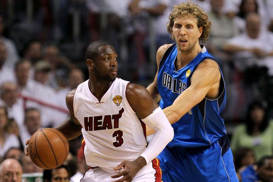 Dwyane Wade e Dirk Nowitzki duelaram nas finais da NBA de 2006 e 2011