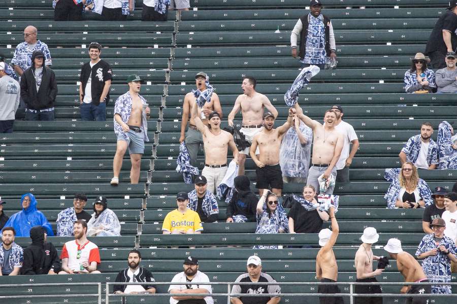 Fans van de White Sox in de 'bleachers'