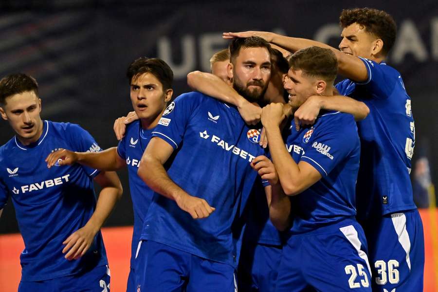 Zagreb celebrate scoring their opener