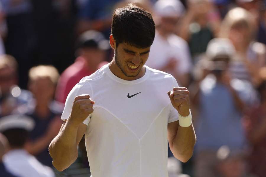 Alcaraz celebrates his win